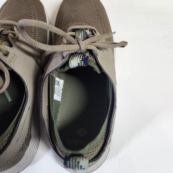 Mens Sperry  7 Seas  Sport  Cupsoles Fishing Tan And Green Water Shoes Summer - Picture 4 of 10